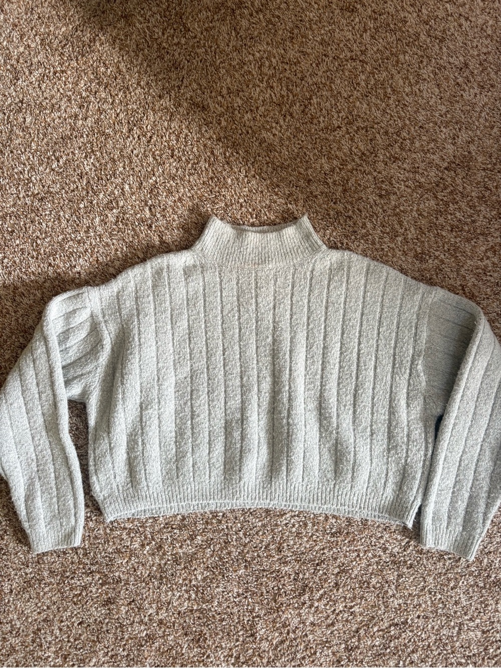 Bershka Ribbed Mock Neck Sweater